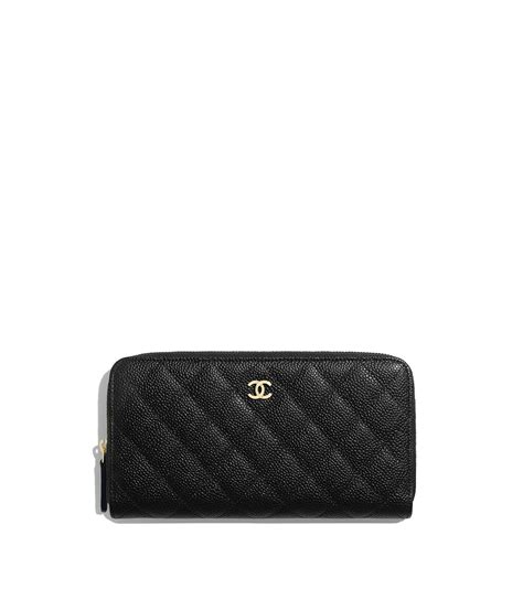 chanel long wallet zip|Chanel classic long zipped wallet.